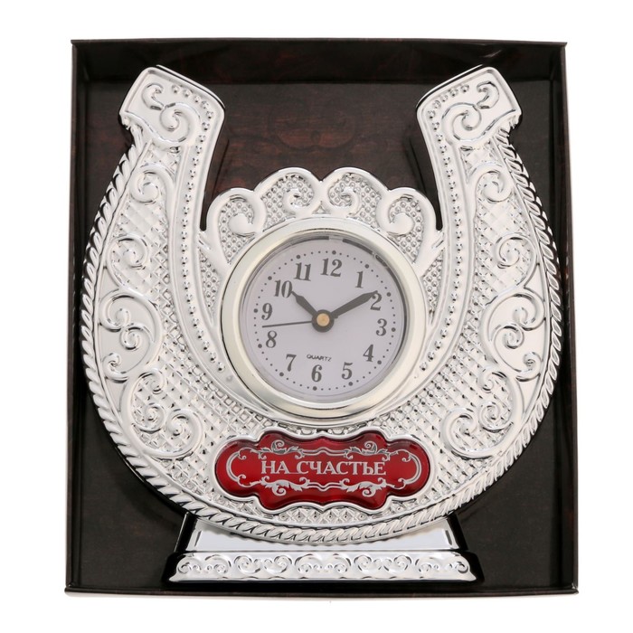 Часы настольные подкова "На счастье"