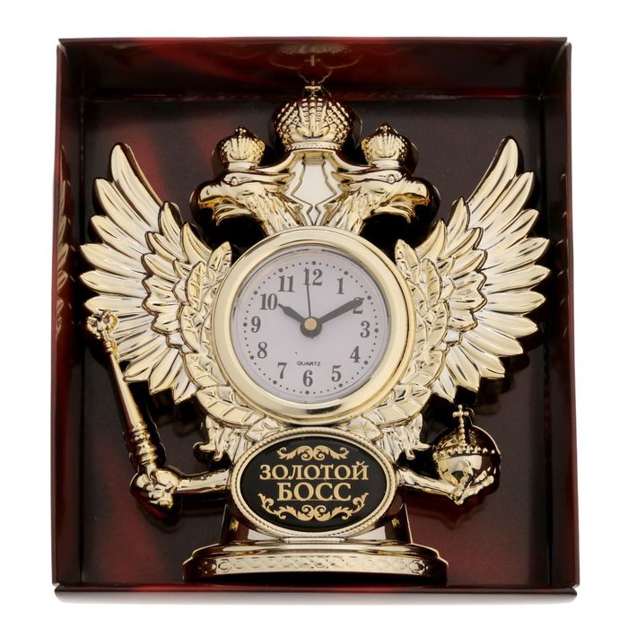 Часы настольные орел "Золотой босс"