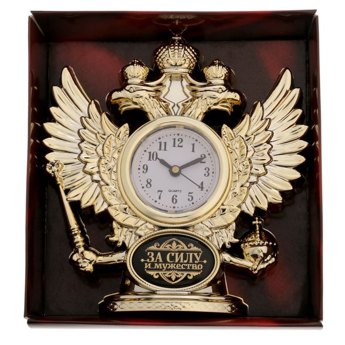 Часы настольные орел "За силу и мужество"