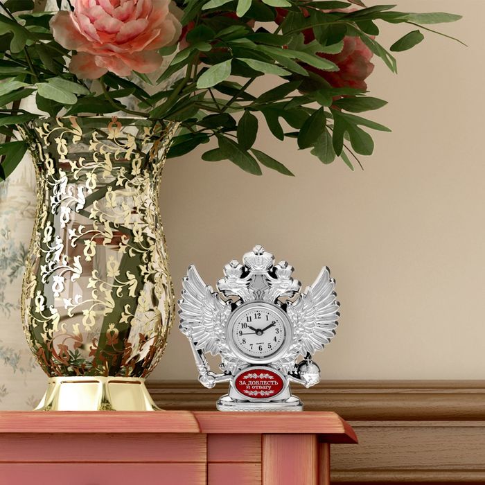 Часы настольные орел "За доблесть и отвагу"