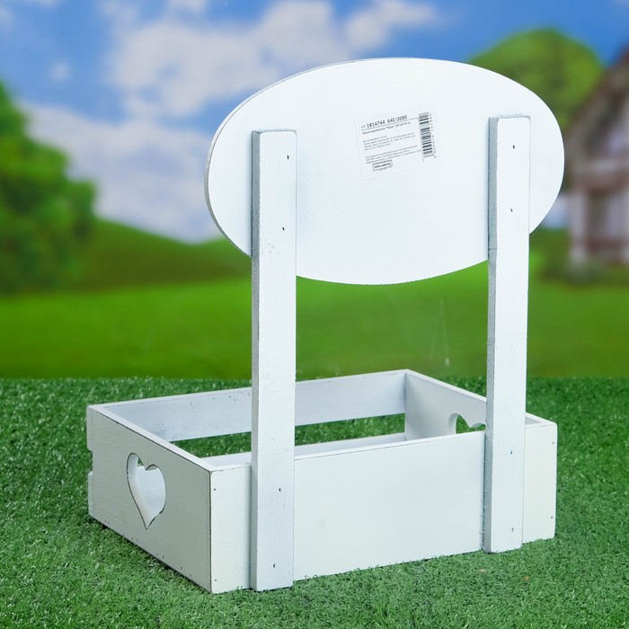 Кашпо деревянное "Ящик" 20*26*33 см