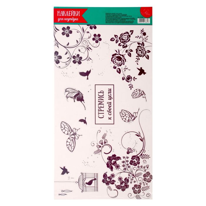 Наклейки для ноутбуков «Стремись к своей цели», 22 х 42 см