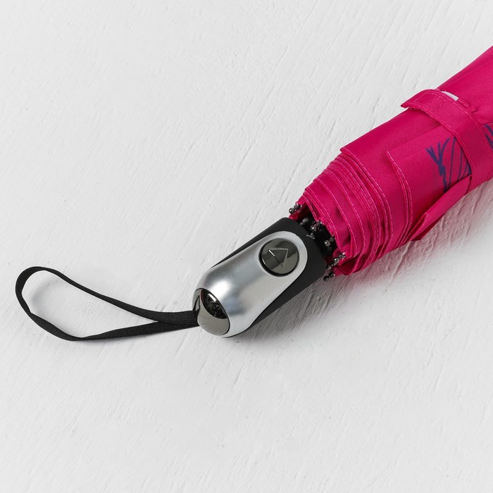 Зонт полуавтоматический "Одуванчики", R=55см, цвет малиновый