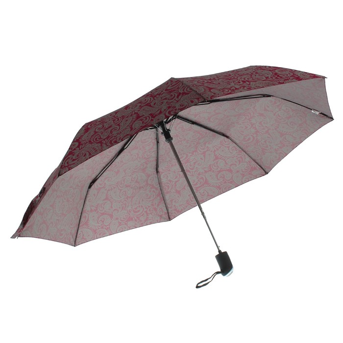 Зонт полуавтоматический "Огурцы", R=55см, цвет бордовый