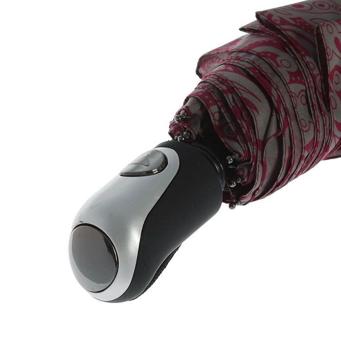 Зонт полуавтоматический "Огурцы", R=55см, цвет бордовый