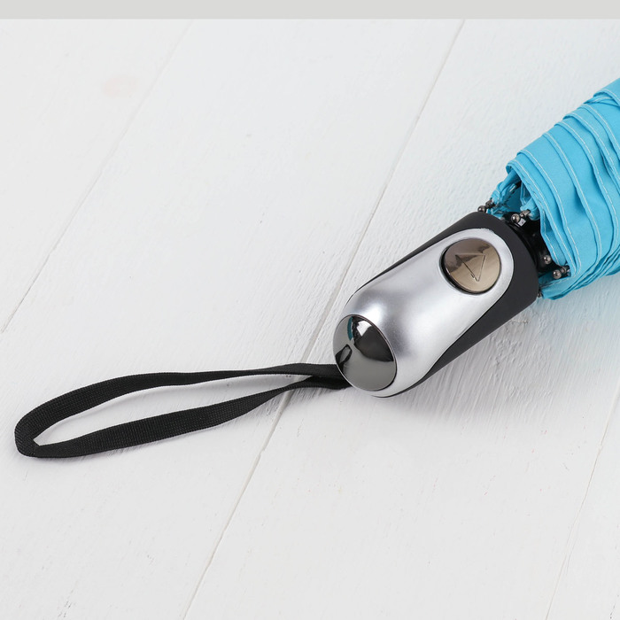 Зонт полуавтоматический "Розочки", R=55см, цвет бирюзовый