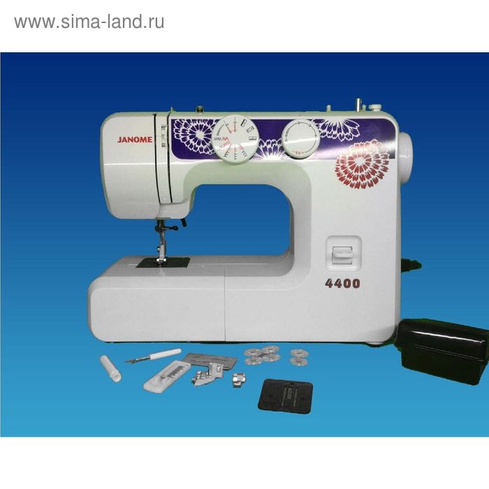 Швейная машина Janome 4400 , 15 операций, обметочная, потайная, эластичная строчка