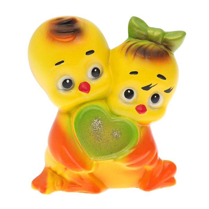 Садовая фигура "Цыплятки с сердцем"