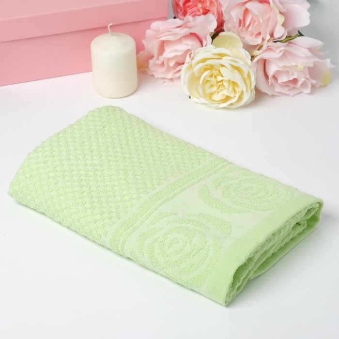 Полотенце "8 марта" махровое "Этель" Аморэ опал 50*90 см, 400гр/м2