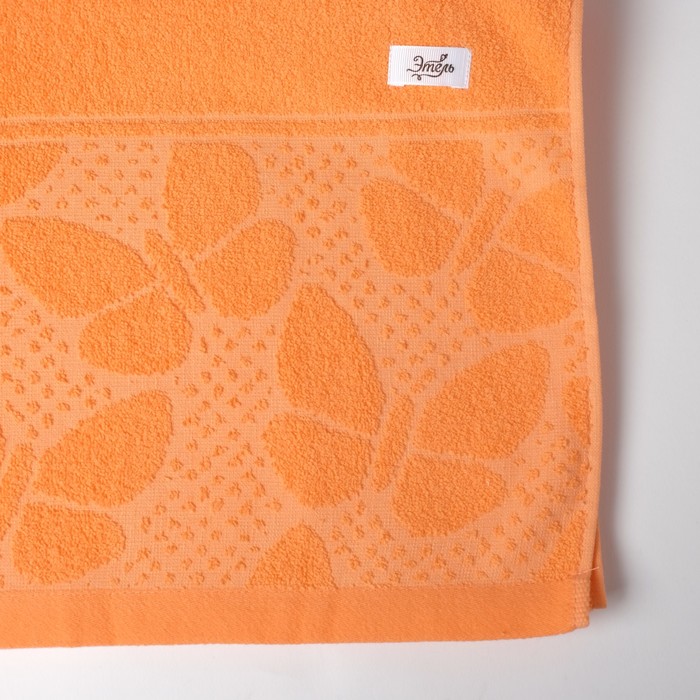Полотенце "8 марта" махровое "Этель" Ариа оранжевый 50*90 см, 400гр/м2