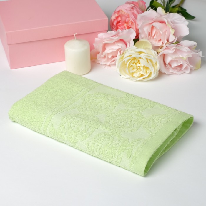 Полотенце "8 марта" махровое "Этель" Симфония опал 50*90 см, 400гр/м2