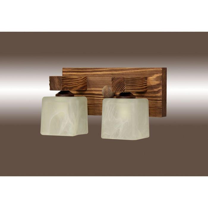 Бра деревянное "Ладога", коричневый, 2 лампы