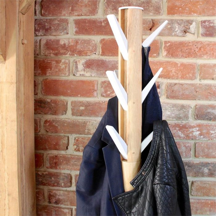 Вешалка FLAPPER, напольная белая, дерево