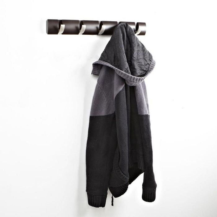 Вешалка настенная горизонтальная FLIP, 5 крючков, эспрессо