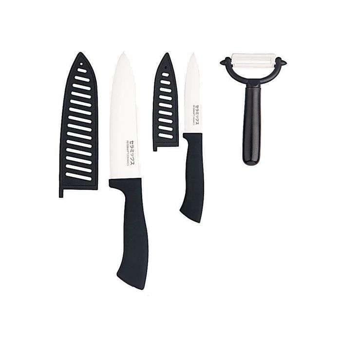 Набор ножей "PH" Peterhof, 3 предмета, цвет чёрный, 33,5 см × 23,5 см × 5 см
