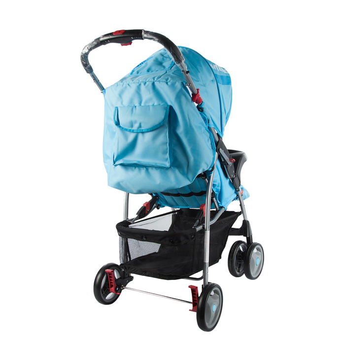 Коляска прогулочная E-220 New, цвет голубой