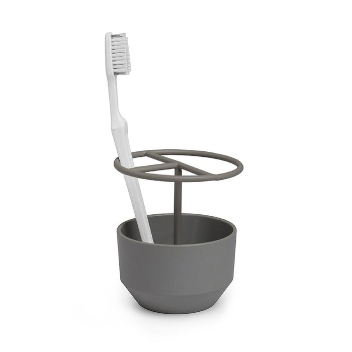 Стакан для зубных щёток FIBOO, серый