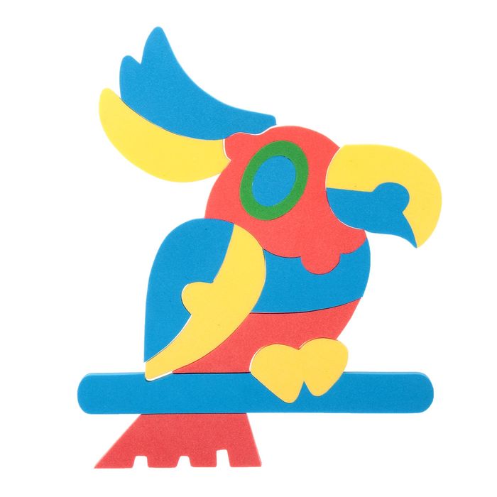 Пазлы «магнитики - попугай», МИКС