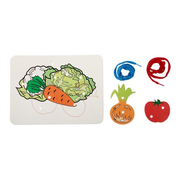 Шнуровка-раскраска "Огород.Помидор+Лук", поле+2 эл.