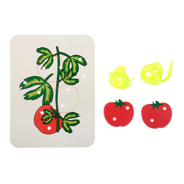 Шнуровка-раскраска "Помидорки 2 шт", поле+2 эл.