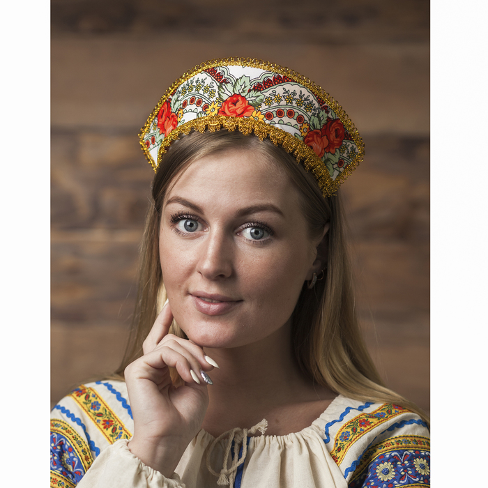 Кокошник "Вдохновение" на белом виды МИКС