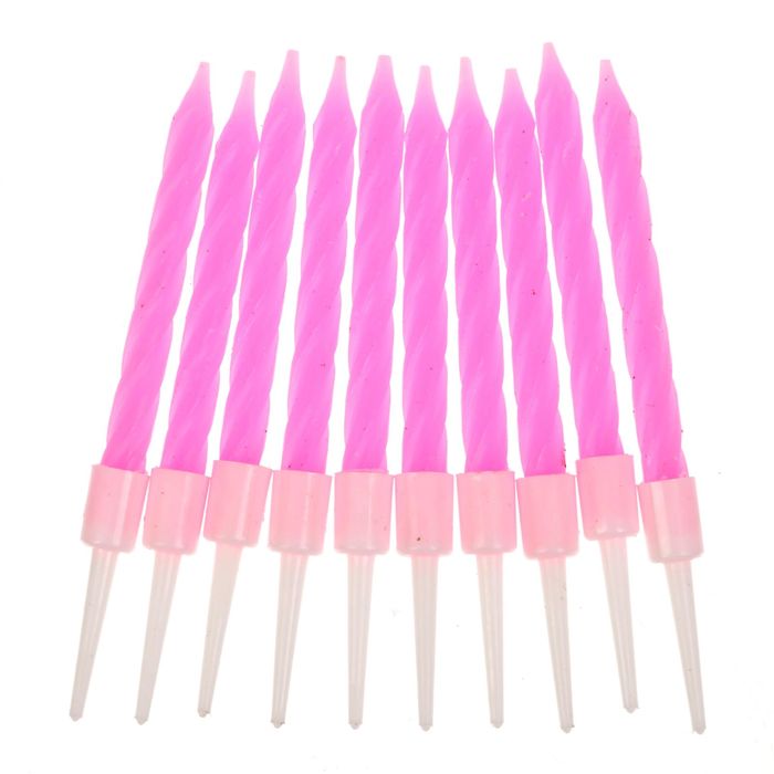 Свечи в торт "С Днем рождения"(набор 10 шт)