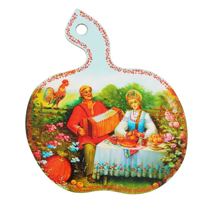 Доска резная "Расписное яблоко"