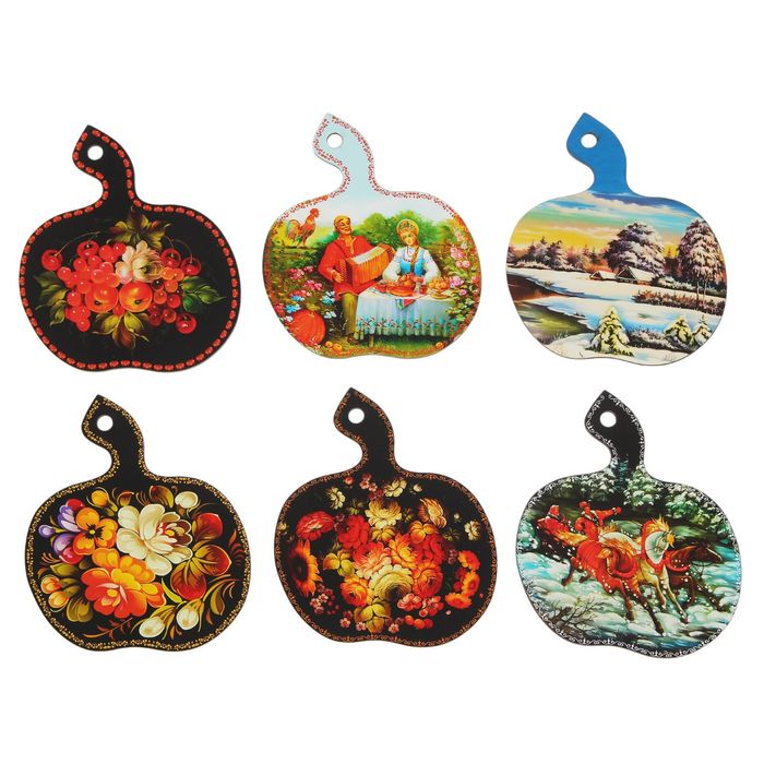 Доска резная "Расписное яблоко"