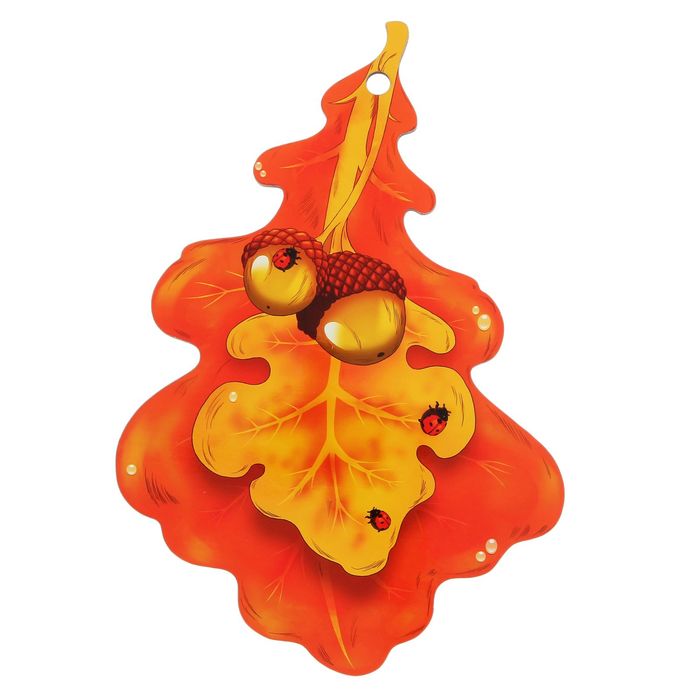 Доска резная "Дубовый лист. Осень"