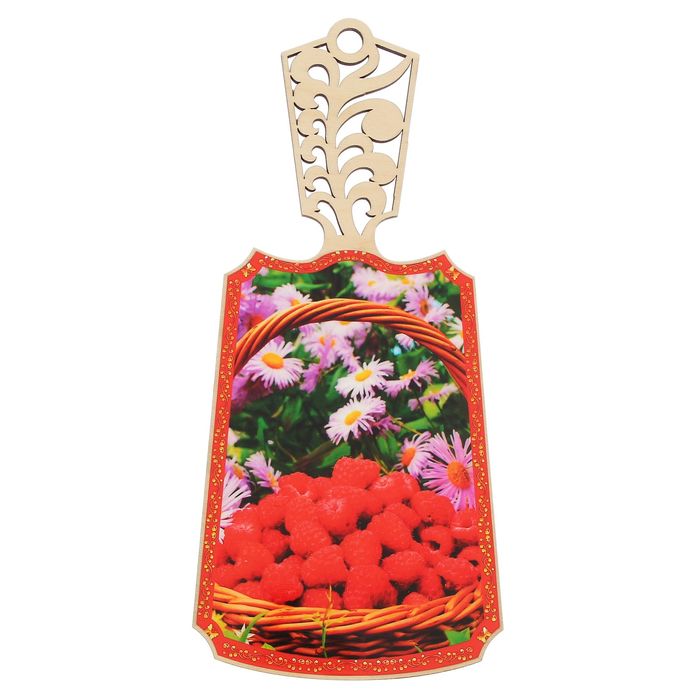 Доска резная "Корзинка с малиной"