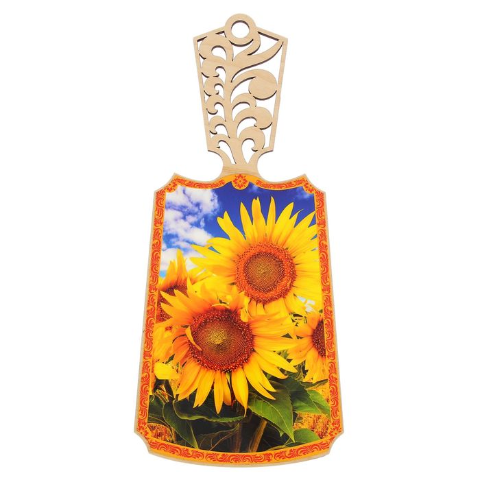 Доска резная "Подсолнухи"