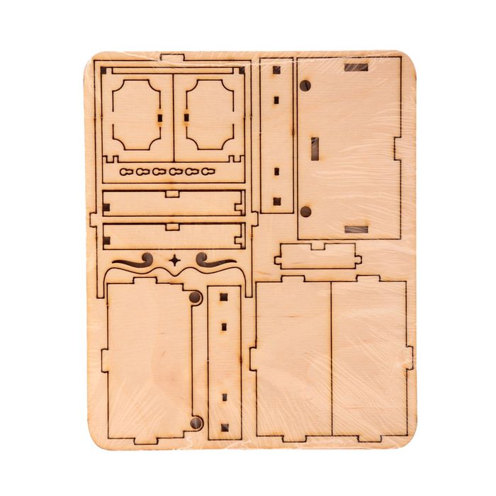 Мебель для кукол "Буфетик", 26 деталей