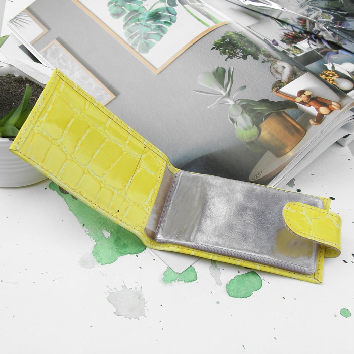 Визитница, скат, цвет жёлтый