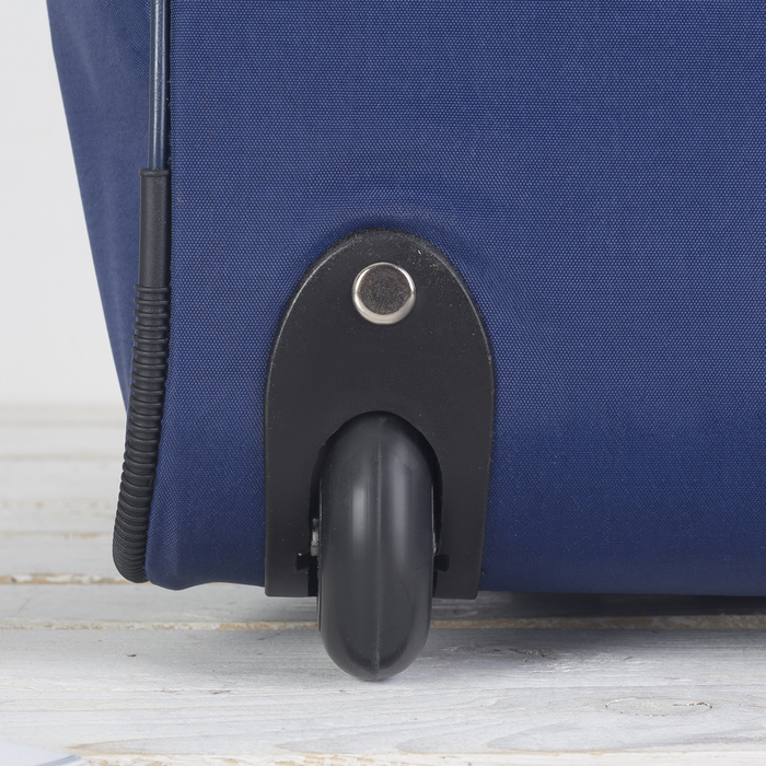 Сумка-трансформер дорожная, на колесах, 1 отдел, 3 наружных кармана, ремень, цвет синий