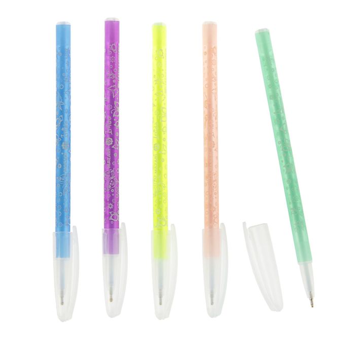 Ручка шариковая Irida, узел 0.5мм, синие чернила, пулевидный пишущий узел, микс