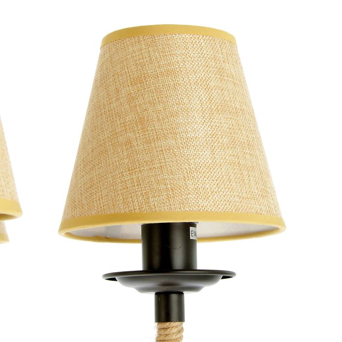 Люстра классика "Икария" 5 ламп E14 60W черный/светло-коричневый