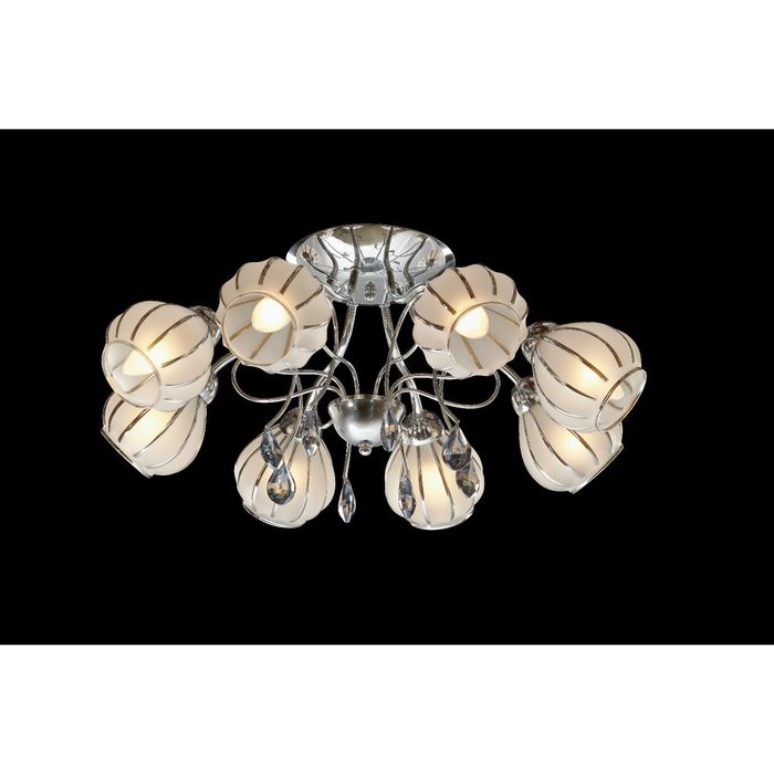 Люстра "Деро" 8 ламп 60W Е14 хром 60х25 см