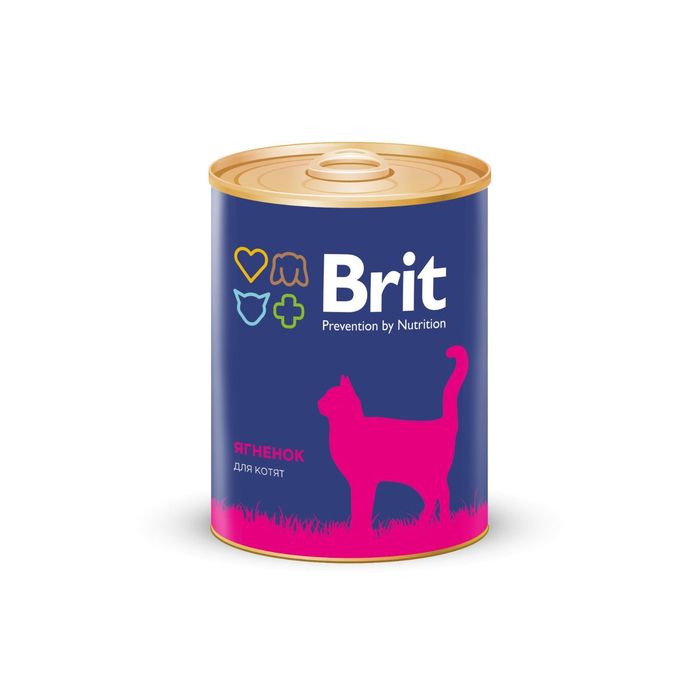 Влажный корм Brit Premium для котят, ягненок, 340 г