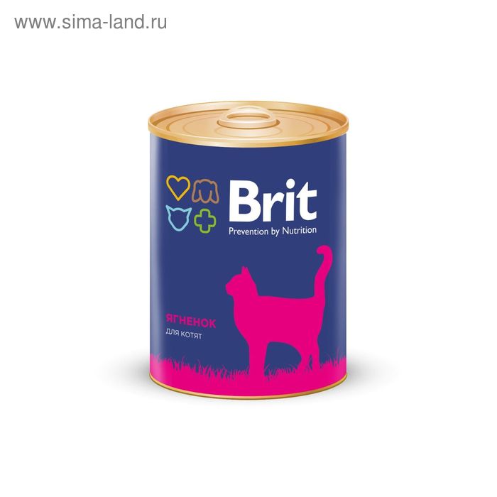 Влажный корм Brit Premium для котят ягненок 340 г 157₽