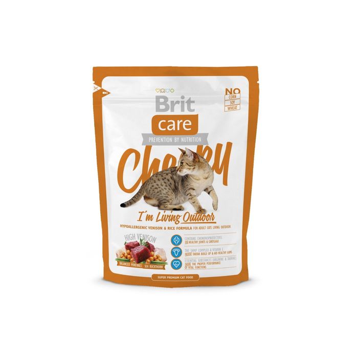 Сухой корм Brit Care Cat Cheeky Outdoor для активных кошек, 400 г