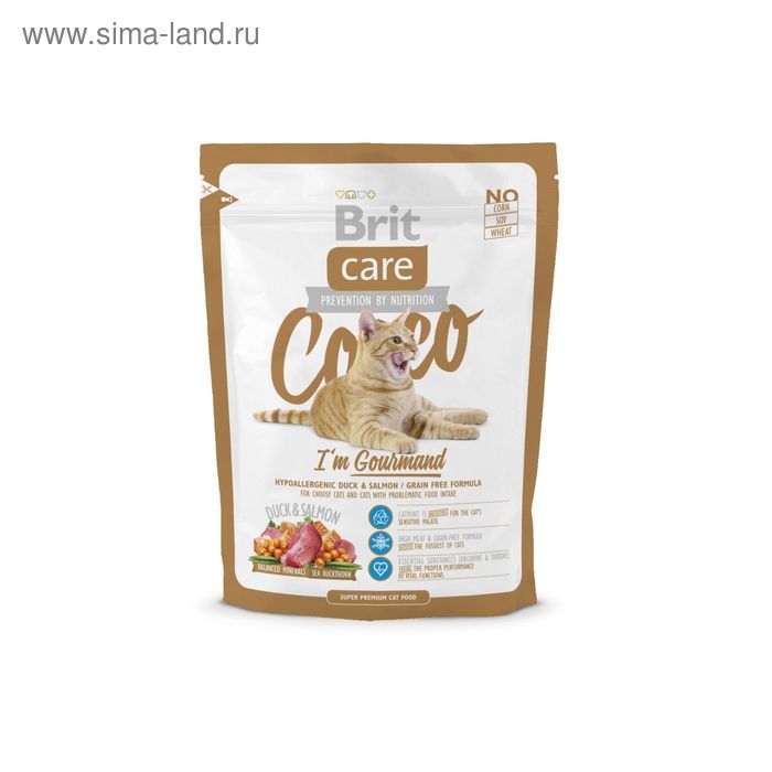 

Сухой корм Brit Care Cat Cocco Gourmand для привередливых кошек, 400 г