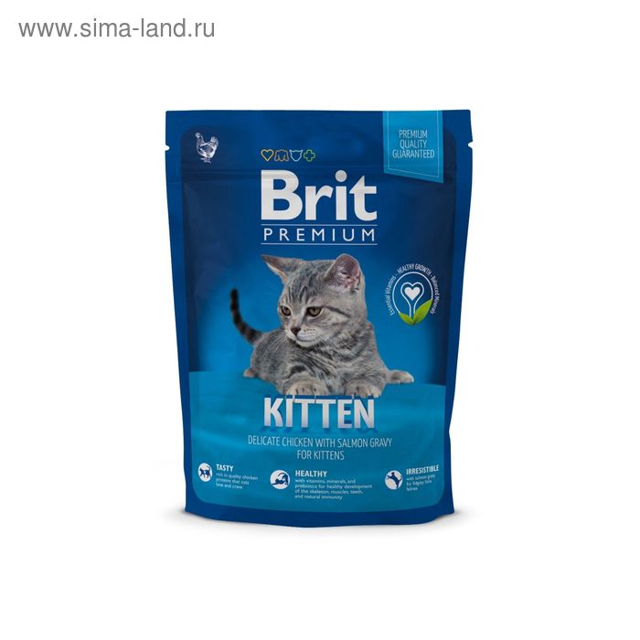 

Сухой корм Brit Premium Сat Kitten для котят, курица, 300 г