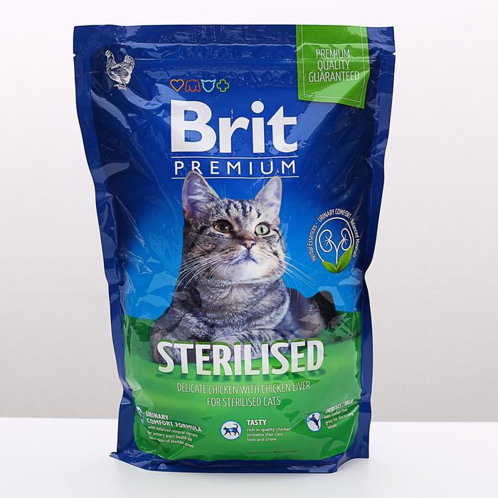 

Сухой корм Brit Premium Сat Sterilised для стерилизованных кошек, курица+печень, 1.5 кг