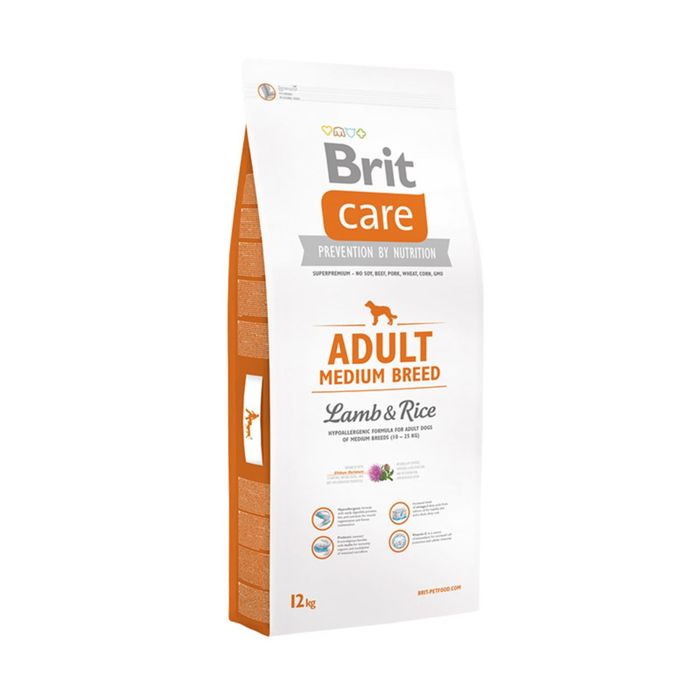Сухой корм Brit Care Dog adult medium для собак средних пород, 12 кг
