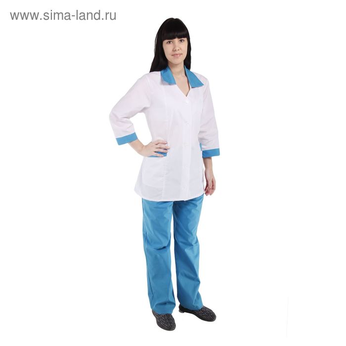 фото Костюм медицинский женский, р. 44-46, рост 170-176 см, цвет голубой
