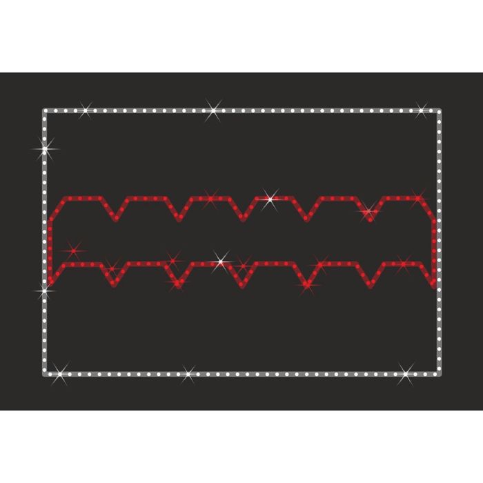 Светодиодное панно "ФЛАГ города Омск", 0.7 х 1.05 м, 20 Вт, IP44