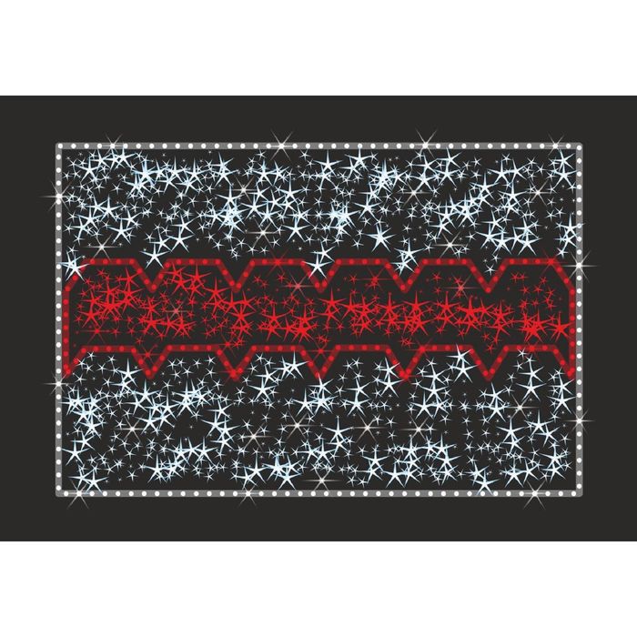 Светодиодное панно "ФЛАГ города Омск", 0.7 х 1.05 м, 30 Вт, IP44, фон гирлянда