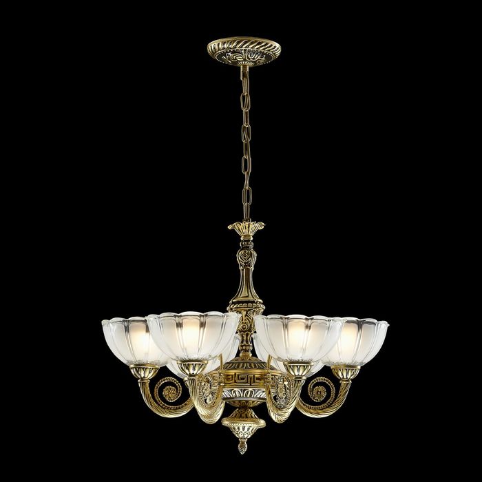 Люстра "Грация" 6 ламп 60W Е27 черное золото