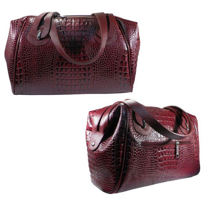 Сумка женская, отдел на молнии, наружный карман, цвет бордовый