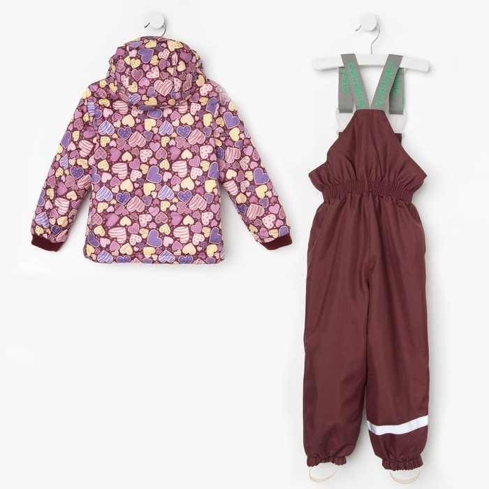 Комплект для девочки "SONNY", рост 98 см, принт бордо CS17-03_М